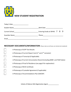 Grades 7-9 Registration Packet