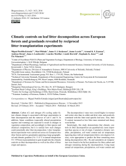 Climatic controls on leaf litter decomposition