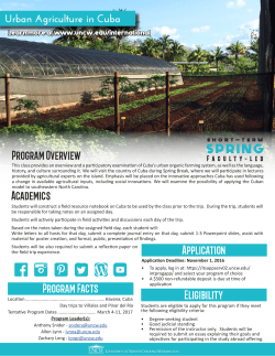 Urban Agriculture in Cuba
