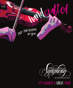 2018season - Walla Walla Symphony