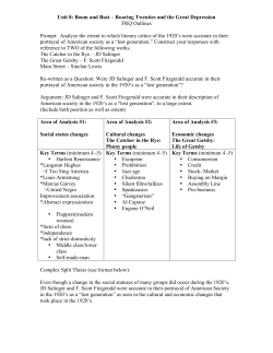 Unit 8: Boom and Bust – Roaring Twenties and the Great