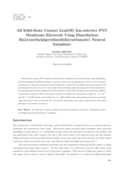 All Solid-State Contact Lead(II) Ion
