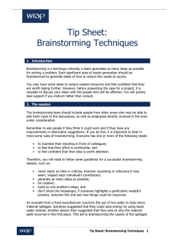 Brainstorming Techniques