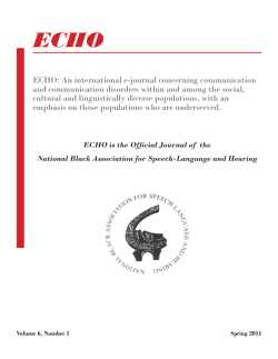 ECHO - National Black Association for Speech