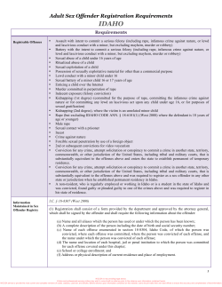 Adult Sex Offender Registration Requirements