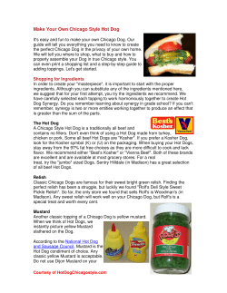 Make Your Own Chicago Style Hot Dog