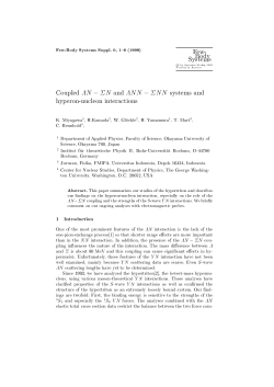 Few- Body Systems Coupled N - N and NN - NN