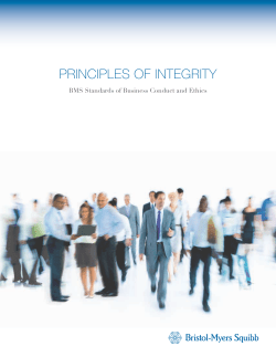 Principles of Integrity: BMS Standards of - Bristol