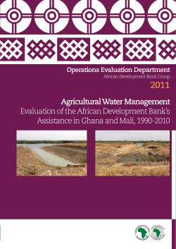 1990-2010 - Ghana-Mali - Agricultural Water