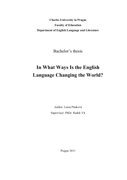 In What Ways Is the English Language Changing the World?