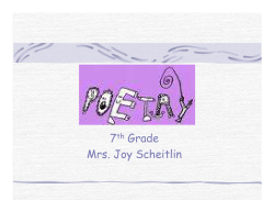 7th Grade Mrs. Joy Scheitlin