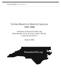 Voting Rights in North Carolina, 1982-2006