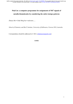 PolyCut: a computer programme for assignments of MSn