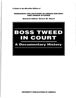 Boss Tweed in Court: A Documentary History