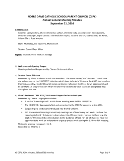 NOTRE DAME CATHOLIC SCHOOL PARENT