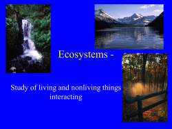 Ecosystems -