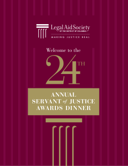 2013 Awards Dinner - Legal Aid Society of the District of Columbia