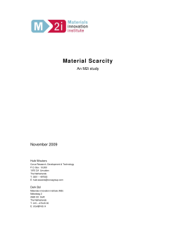 Material Scarcity