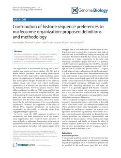 Contribution of histone sequence preferences to