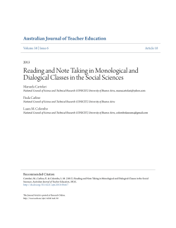 Reading and Note Taking in Monological and