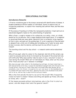 EDUCATIONAL FACTORS