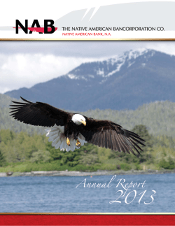 2013 annual report - Native American Bank
