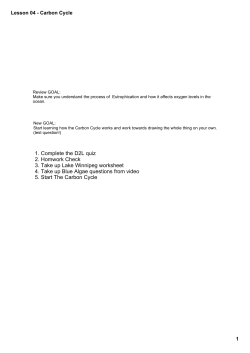 Lesson 04 - Carbon Cycle