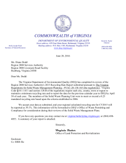 2015 Region 2000 Recycle Rate Report