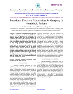 Functional Electrical Stimulation for Grasping In Hemiplegic Patients