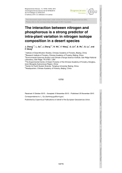 The interaction between nitrogen and phosphorous is a strong