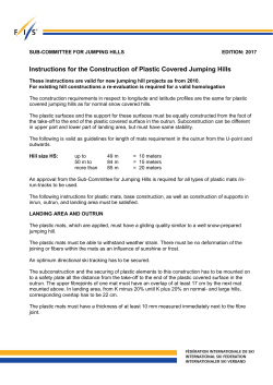 Instructions for the Construction of Plastic Covered - FIS-Ski