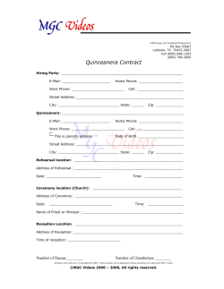 Quinceanera Contract