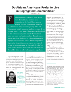 Do African Americans Prefer to Live in Segregated Communities