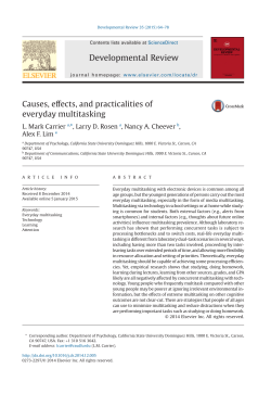 Causes, effects, and practicalities of everyday multitasking