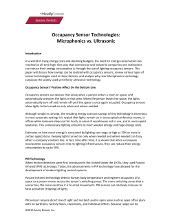 Occupancy Sensor Technologies: Microphonics vs