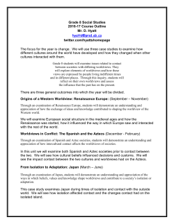 2016 Social Studies 8 Outline