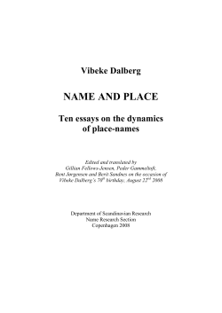 name and place - Nordisk Forskningsinstitut