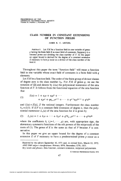 class number in constant extensions of function fields 47
