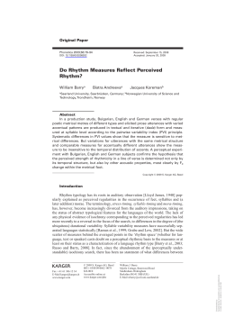 Do Rhythm Measures Reflect Perceived Rhythm?