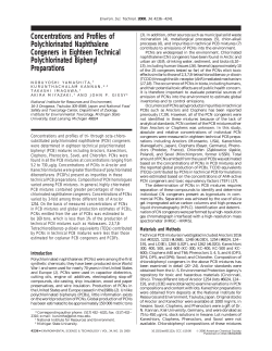 Concentrations and Profiles of Polychlorinated Naphthalene