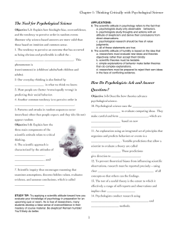 SG-Ch 1 Critical Thinking
