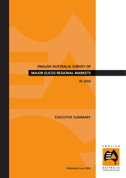 English Australia survey of major ELICOS regional markets in 2005