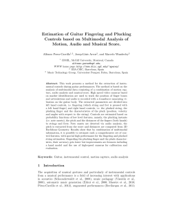 Estimation of Guitar Fingering and Plucking Controls based