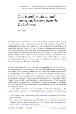 Courts and constitutional transition: Lessons from