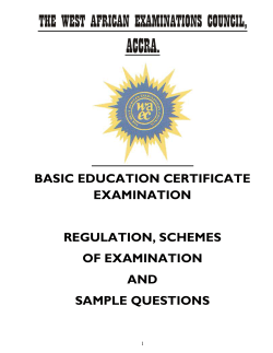 basic education certificate examination regulation, schemes of