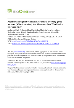 Population and plant community dynamics involving garlic mustard