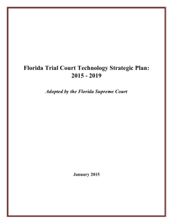 Florida Trial Court Technology Strategic Plan: 2015