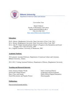 Daniel Johnson, Ph.D. - Department of American Culture and