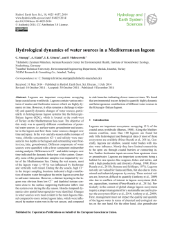 Hydrological dynamics of water sources in a Mediterranean lagoon