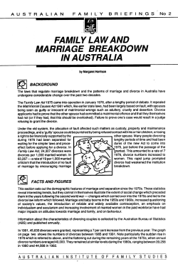 family law and marriage breakdown in australia